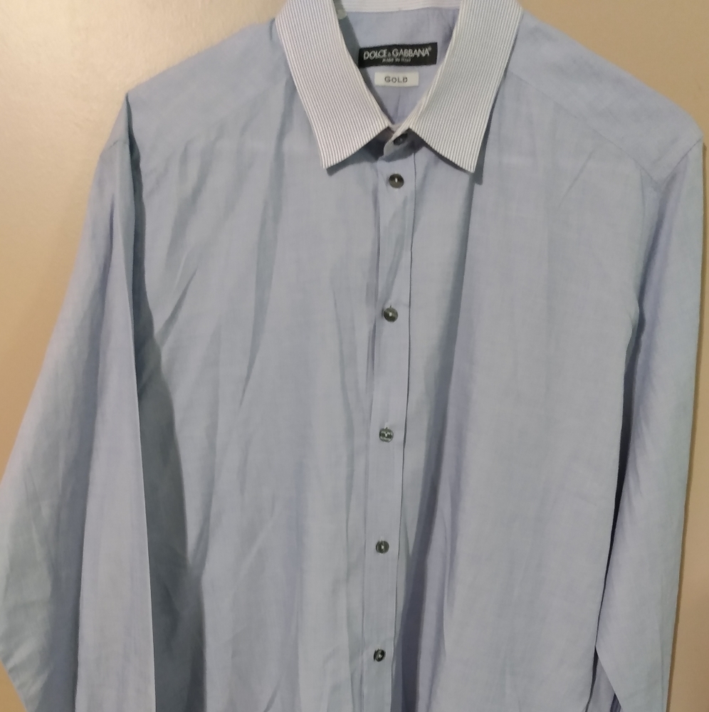 Dolce & Gabbana men's long sleeve button down shir